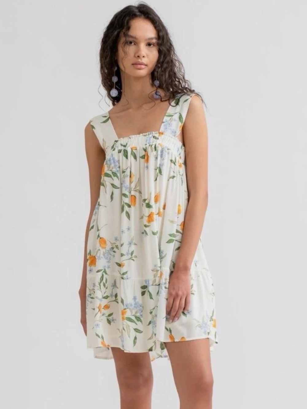 Re Blue Lemon Mini Dress